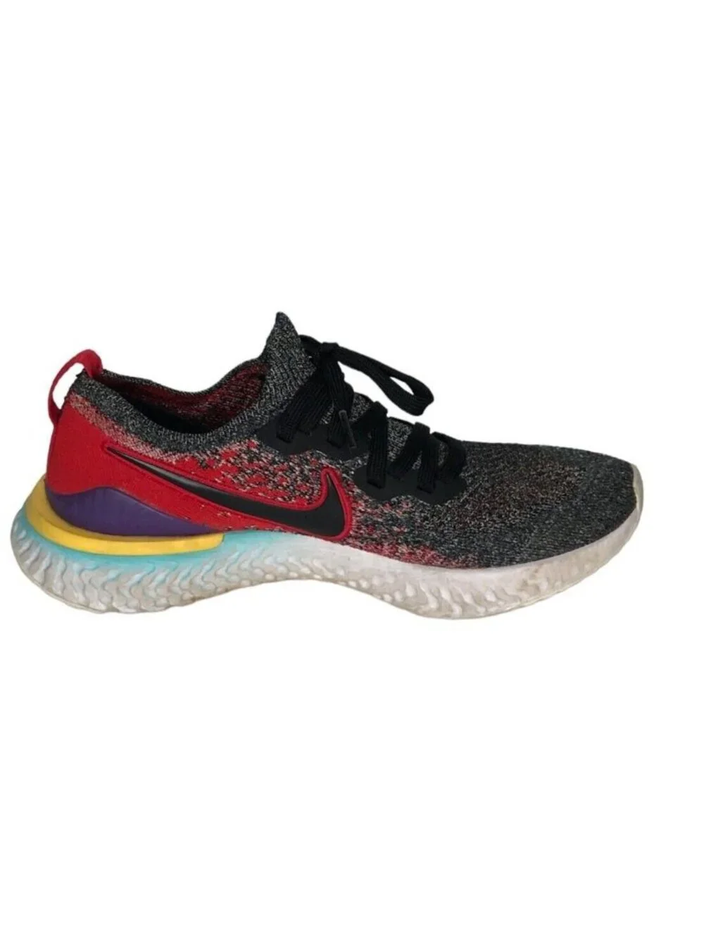 Nike Epic React FlyKnit Youth 7 Running Sneaker Shoe AQ3243-007 Red Jade Lightwe